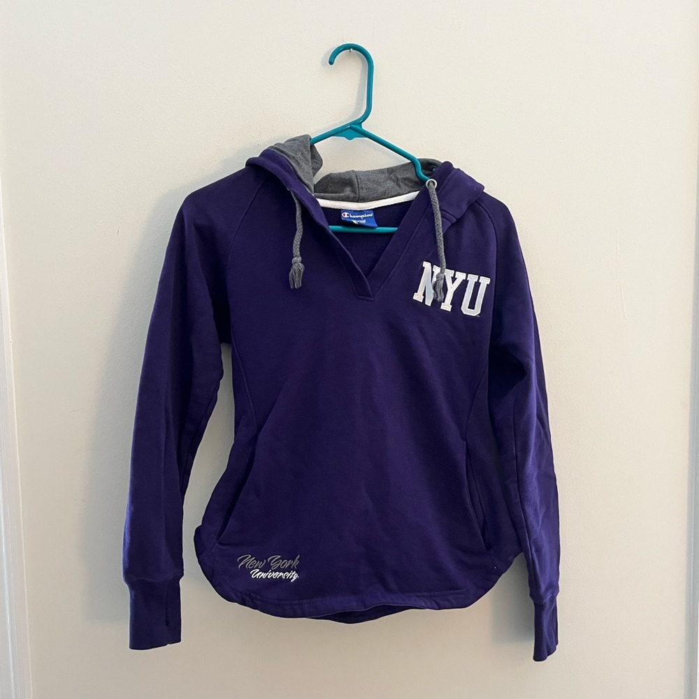 New York University NYU purple Champion sweatshirt women’s xs